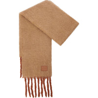 LOEWE Wool Knit Scarves Women's Brown