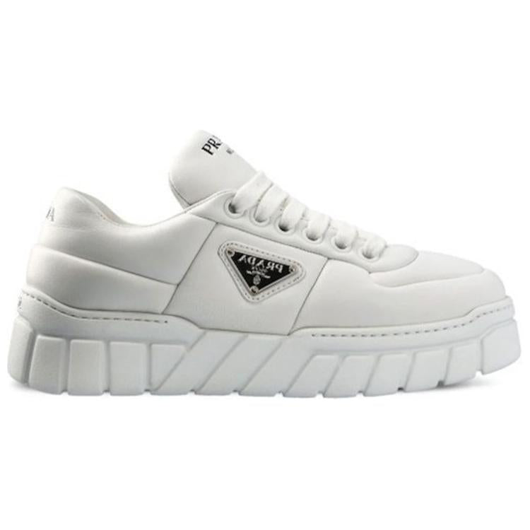 PRADA Padded Nappa Leather Sneakers 'White' Women's