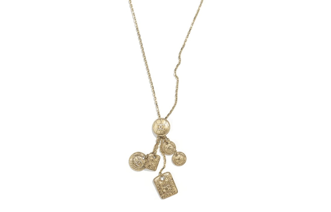 CHANEL Necklaces Women's Gold