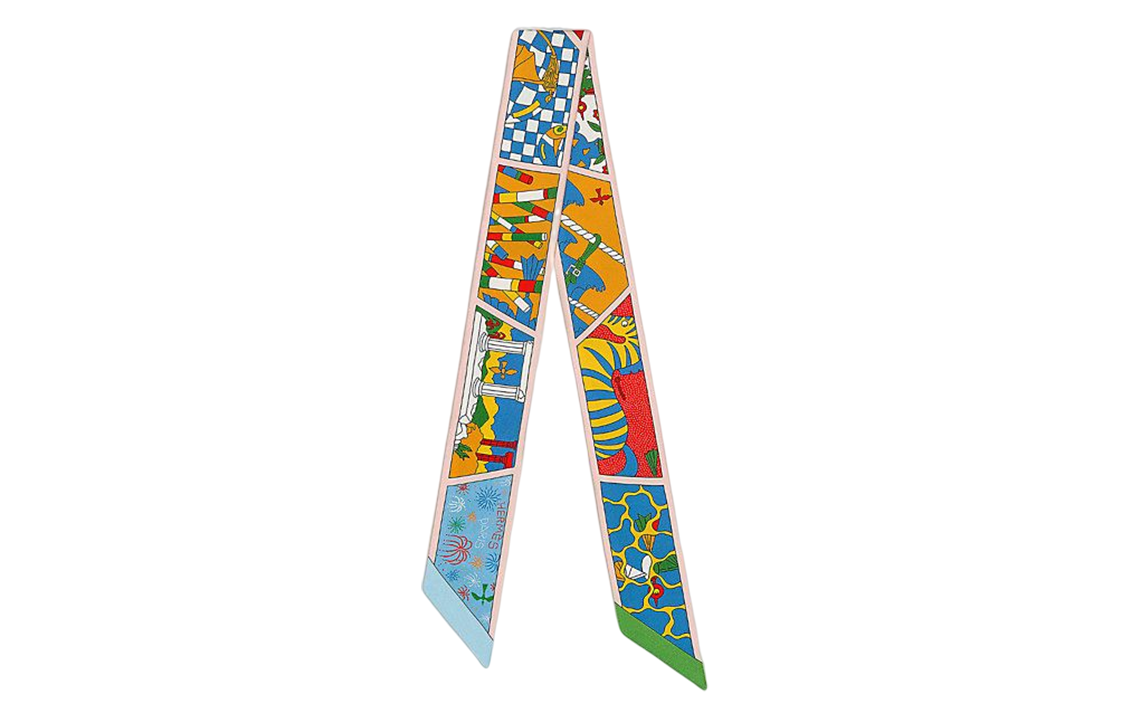 HERMES Silk Scarves Women's Blue