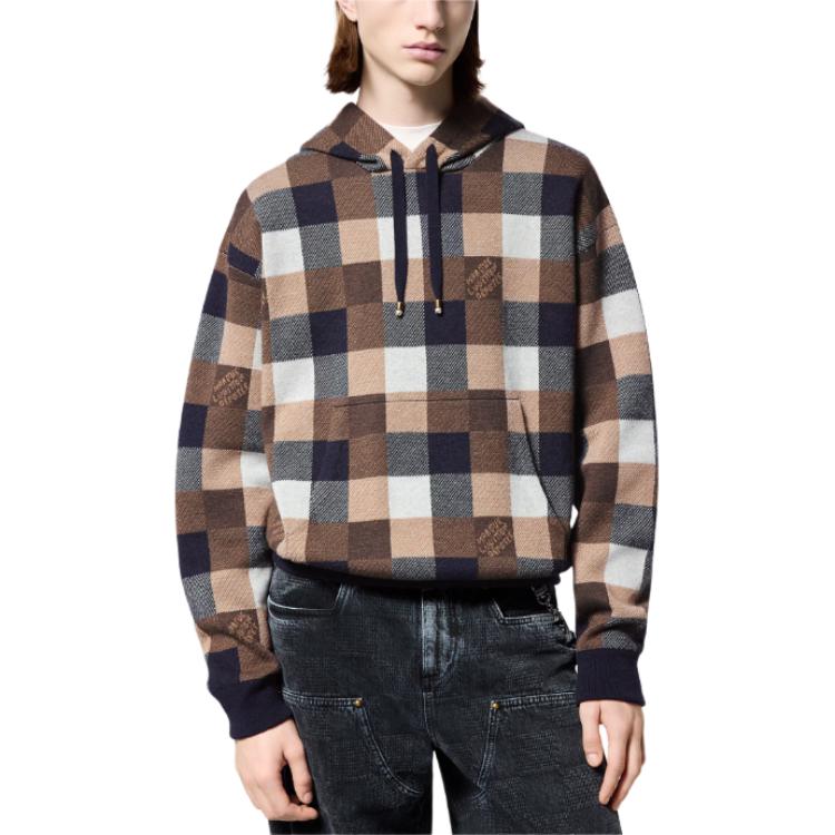 LOUIS VUITTON Damier Cashmere And Wool-Blend Hoodie