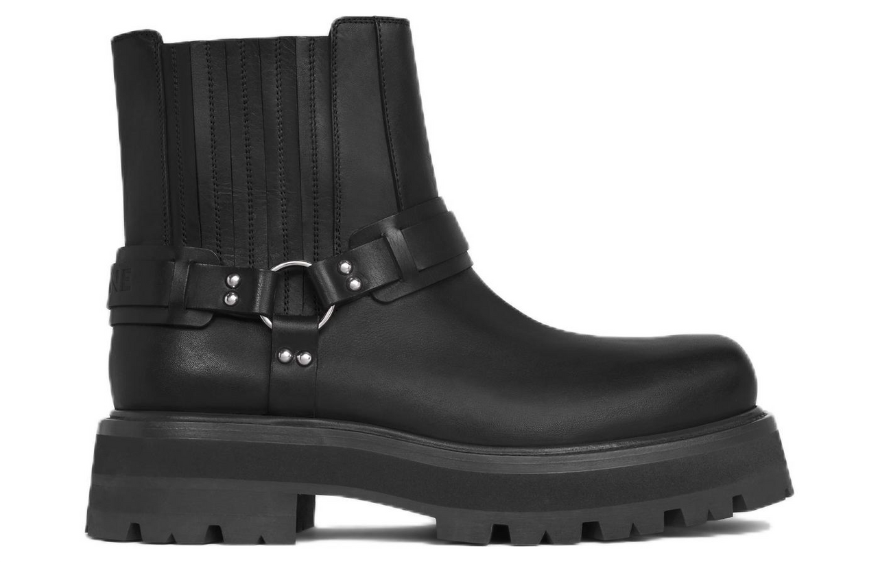 CELINE Short Chelsea Boots Men's Black