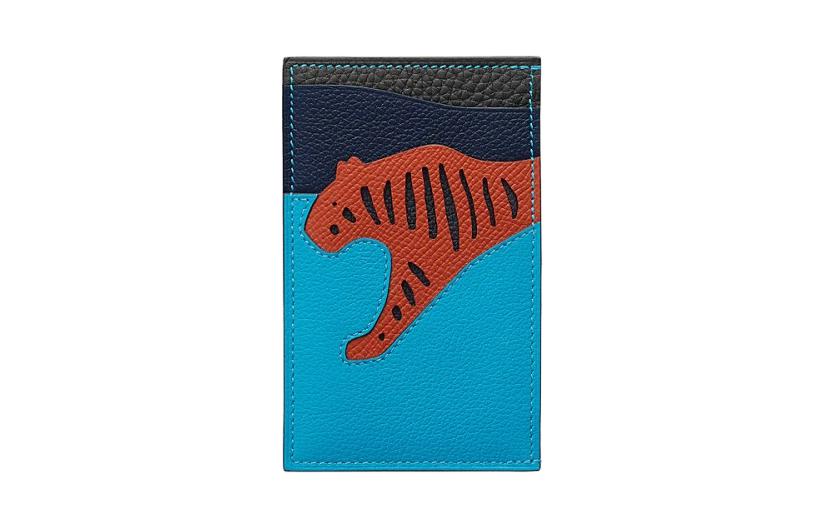 HERMES Evercolor Calfskin Combo Epsom Leather Card Holder Women's Multicolor