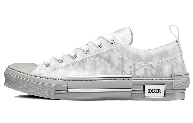DIOR B23 Anti Slip And Wear Resistant Lightweight Low Top Canvas Shoes Men's Gray