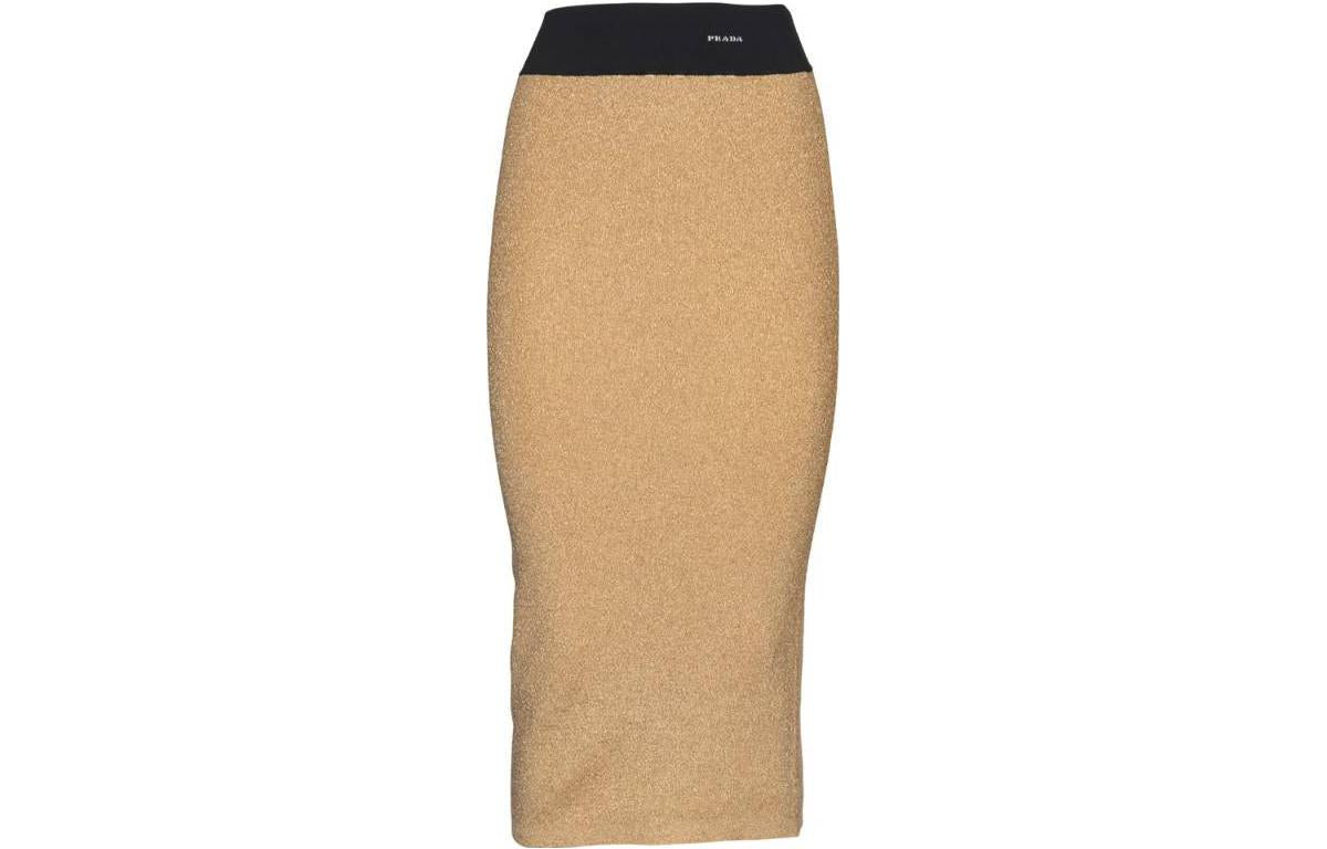 PRADA Casual Long Skirts Women's Khaki