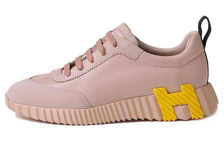 HERMES Bouncing Low-Top Casual Shoes Women's Pink