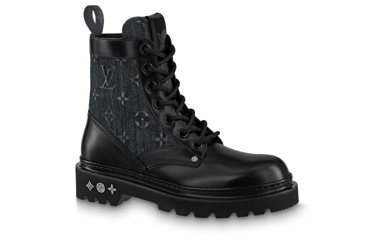 LOUIS VUITTON Fat Ranger Boots 'Black With Monogram'