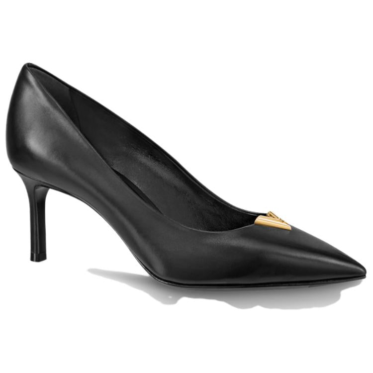 LOUIS VUITTON Heartbreaker Slim Heel High Heels 7.5cm Women's Black
