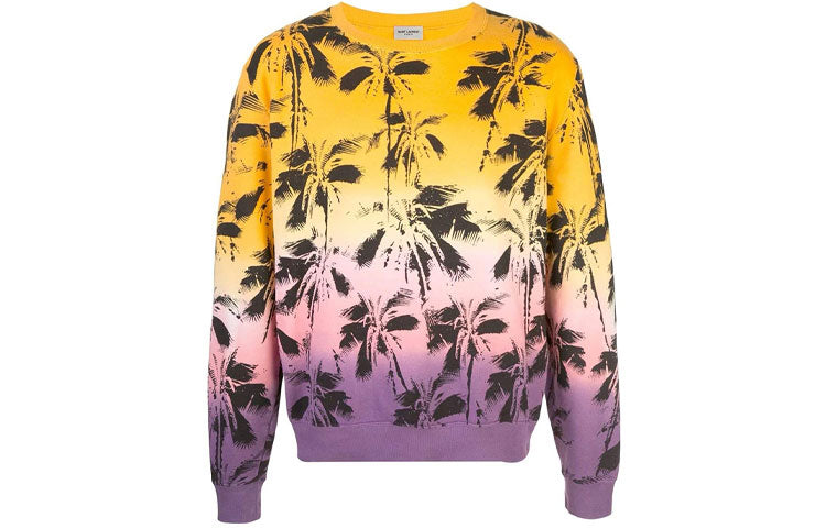SAINT LAURENT Palm Trees Print Sweatshirt