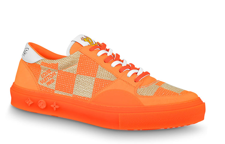LOUIS VUITTON Ollie Sneakers 'Orange Plaid Monogram'