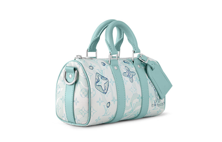 LOUIS VUITTON Keepall Bandouliere 25 Crystal Blue