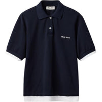 MIU MIU Polo Shirt Women's Marine Blue
