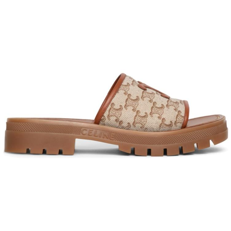 CELINE Slide Slippers Women's Brown