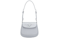 PRADA Cleo Shiny Leather Shoulder Bag Crossbody Bag Mini Women's Cornflower Blue