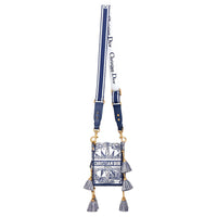 DIOR D Bubble Collection Embroidery Bucket Bags Crossbody Bag, Shoulder Bag Small Size Women's Blue