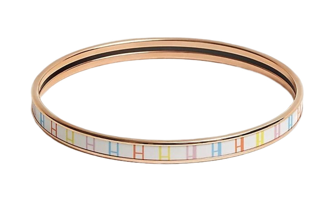 HERMES Bangles Unisex Rose Gold