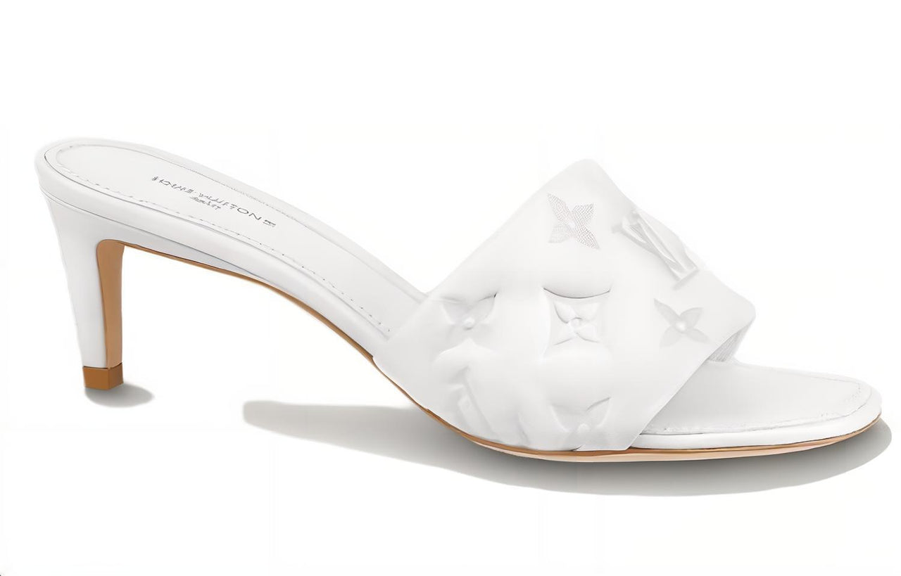 LOUIS VUITTON Revival Slip Resistant Slide Slippers Women's White