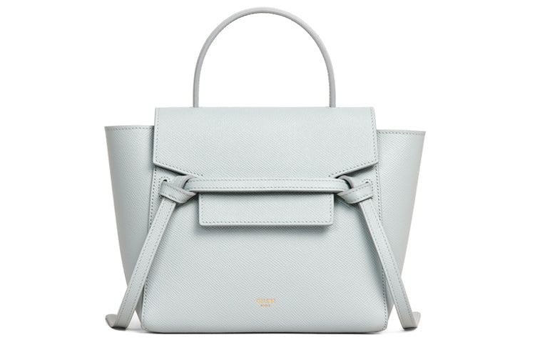 CELINE Grained Calfskin Catfish Bag Handbag One Shoulder Handbag Crossbody Bag Women's Candy Color Mineral Blue