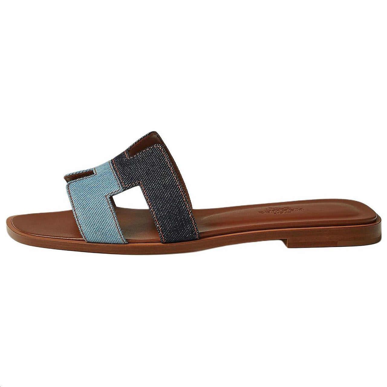 HERMES Oran Slide Slippers Women's Blue