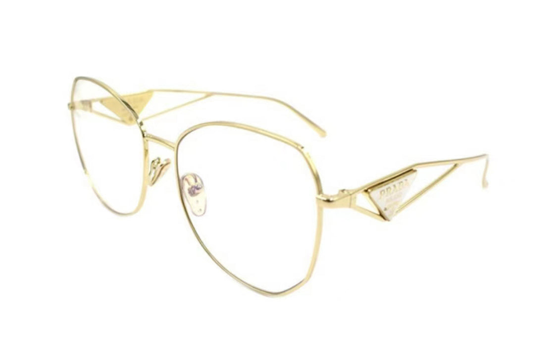 PRADA Eyewear Round Frame Sunglasses Gold