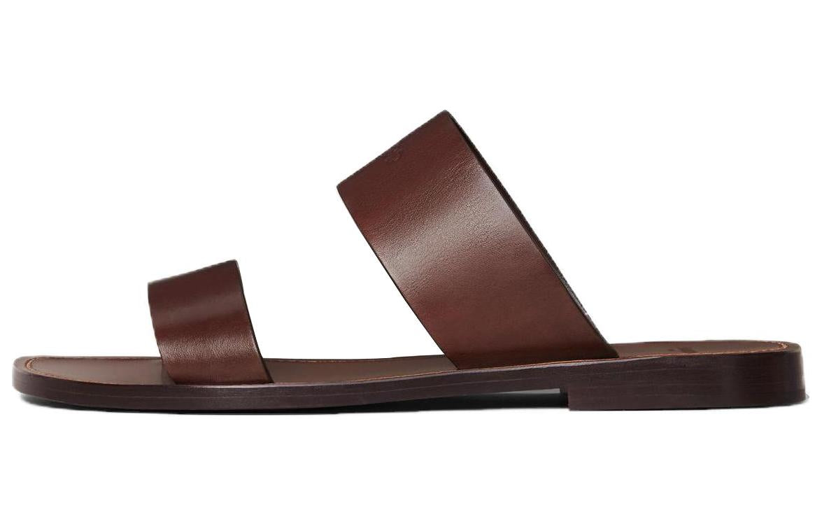 CELINE Lerins Slides Dark Brown