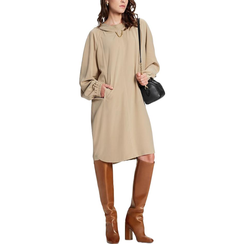 LOUIS VUITTON Long-Sleeved Dresses Women's Khaki