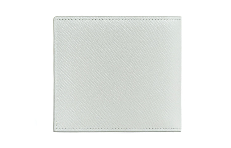 CELINE Grained Calfskin Card Clip Wallet Card Holder Men's Gray White