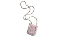 CHANEL Metal Handbag, Shoulder Bag, Crossbody Bag Women's Pink/Silver