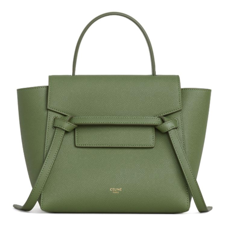 CELINE Calfskin Handbag, Shoulder Bag, Crossbody Bag Women's Candy Color/Matcha Green
