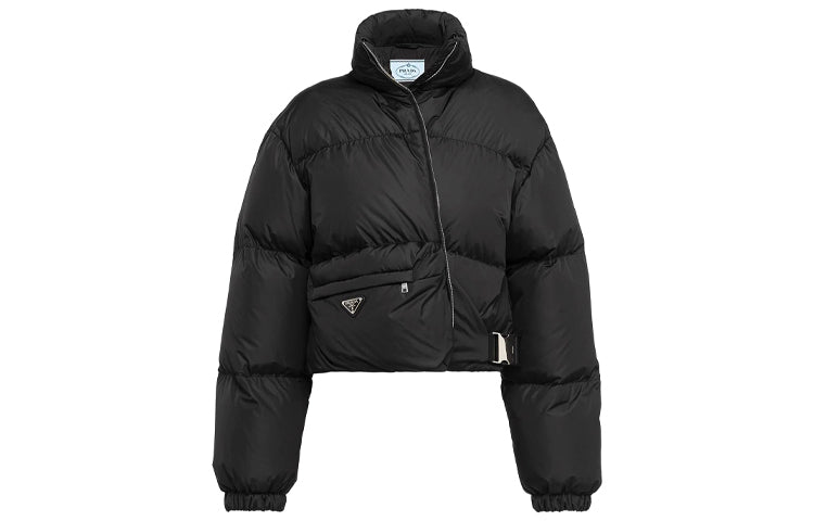 PRADA Cropped Coat Women's Black