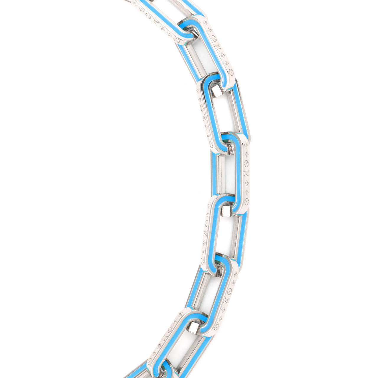 LOUIS VUITTON Lv Monogram Links Chain Necklace