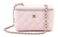 CHANEL Cow Leather Box Bag, Shoulder Bag, Crossbody Bag Women's Cherry Blossom Pink