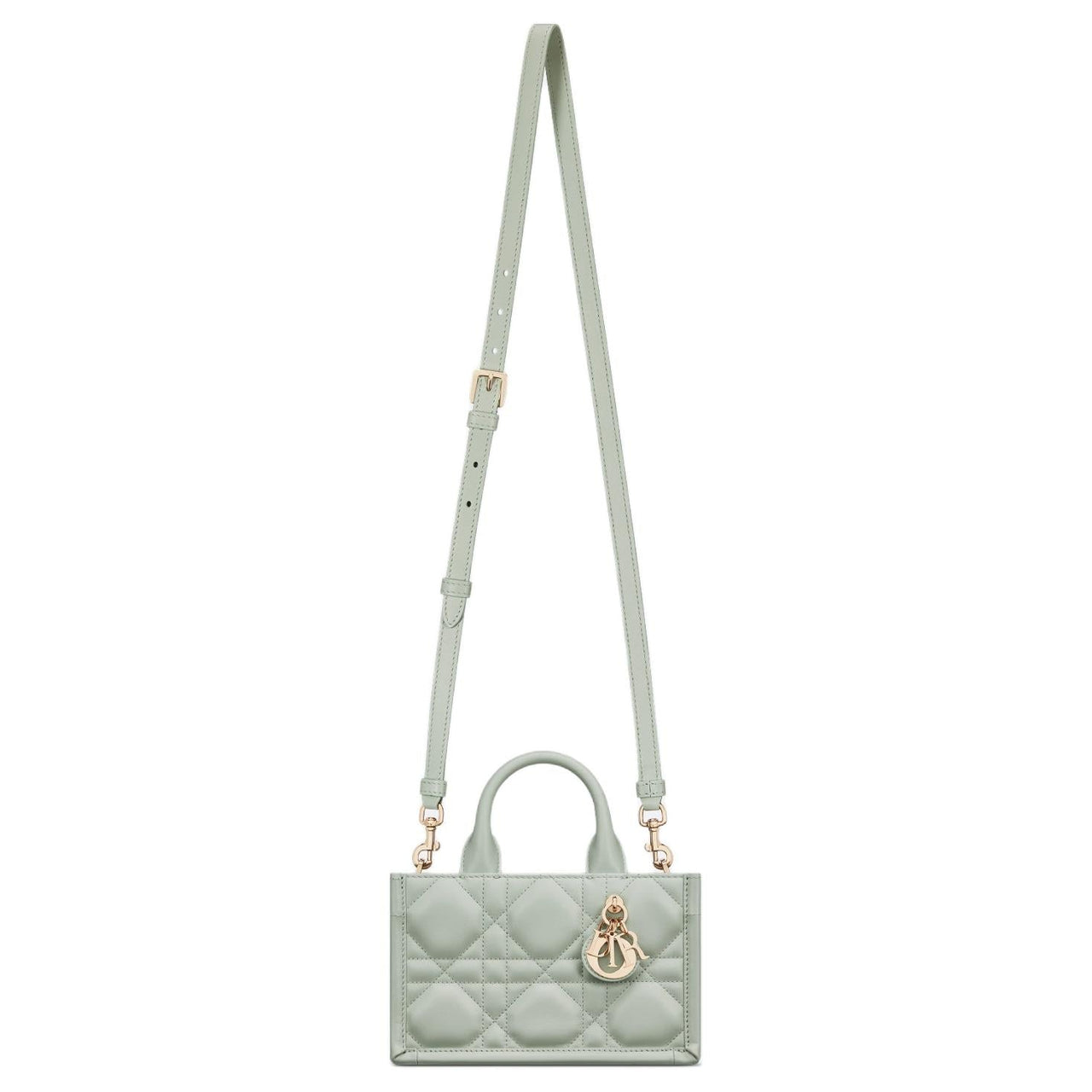 DIOR Calfskin Tote Bag, Shopping Bag, Shoulder Bag, Crossbody Bag, Handbag Mini Women's Light Green