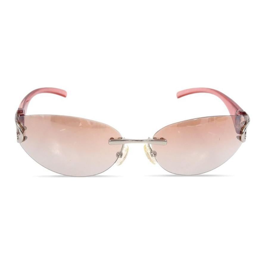 CELINE Acrylic Oval Sunglasses Women's Pink