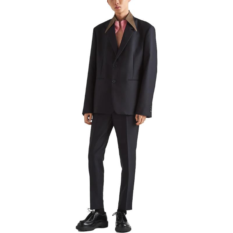 PRADA Detachable-Collar Single-Breasted Blazer