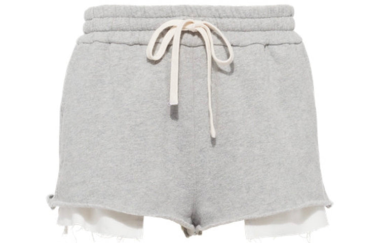 MIU MIU Layered detail Cotton Shorts