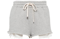 MIU MIU Layered detail Cotton Shorts