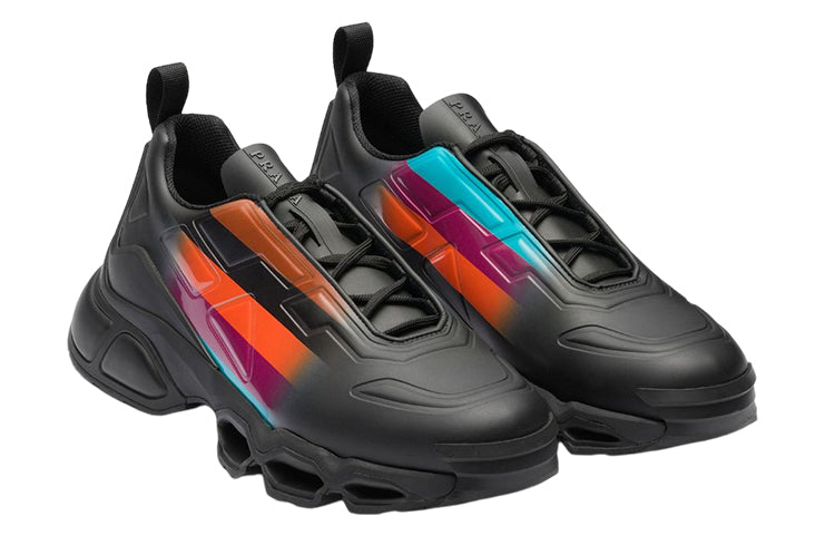 PRADA Collision Cross Sneaker Black Astral Blue