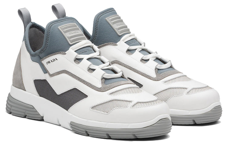 PRADA Casual Shoes Men's White Gray