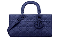 DIOR Lady D-JOY Cow Leather Daisie Bag Shoulder Bag Crossbody Bag Handbag Medium Size Women's Royal Blue