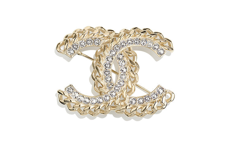 CHANEL Metal Brooches Women's Gold