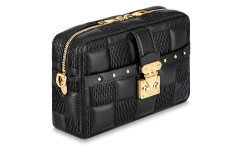 LOUIS VUITTON Troca Pm Damier Quilt Black