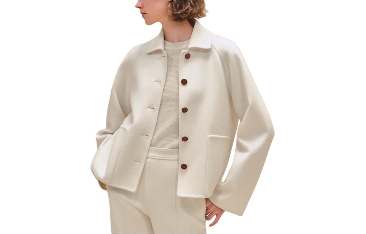 HERMES Jackets & Coats Women's Ecru