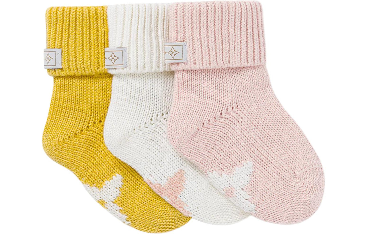 LOUIS VUITTON Socks 3 Pack Infant And Toddler