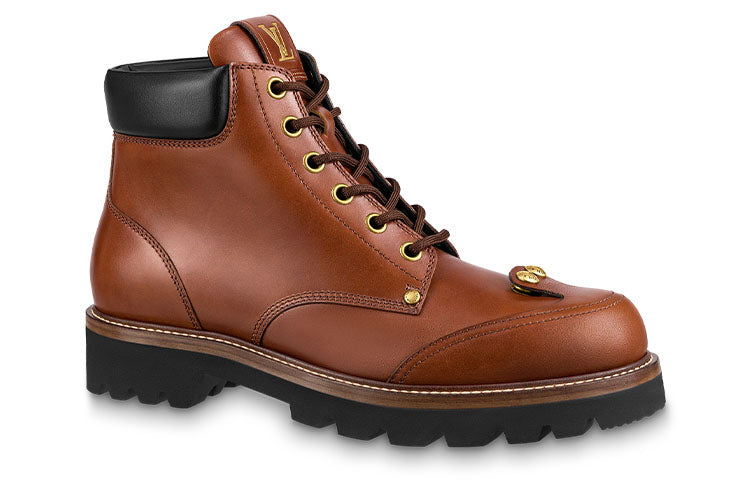 LOUIS VUITTON x Nigo Ankle Boots 'Brown with Black' 1A9ID0