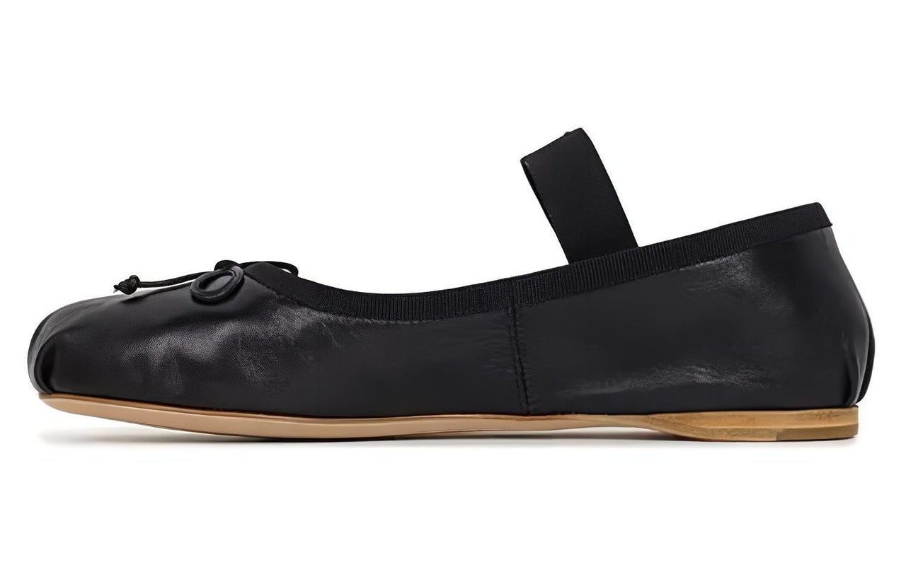 MIU MIU Flat Mary Jane Shoes Women's Black