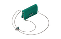 PRADA Fabric With Leather Shoulder Bag Crossbody Bag Wallets Women's Green