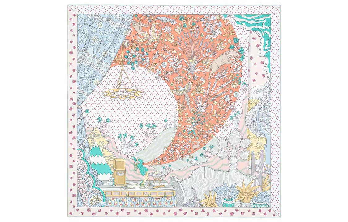 HERMES Silk Scarves Women's Multicolor