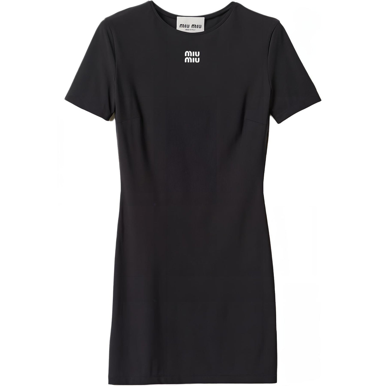 MIU MIU Logo print Short sleeve Minidress