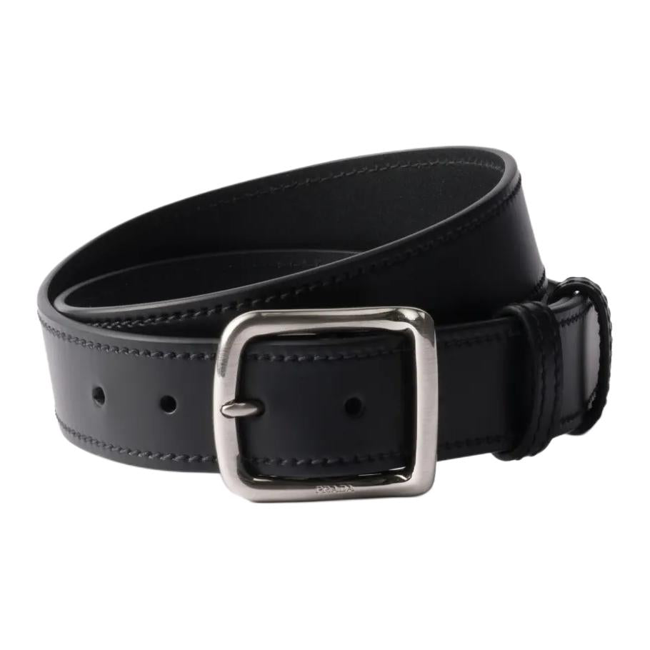 PRADA Leather Buckle Belt